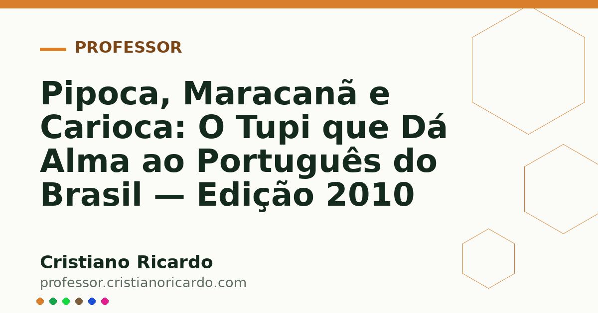 Card OG automático: Pipoca, Maracanã e Carioca: O Tupi que Dá Alma ao Português do Brasil — Edição 2010