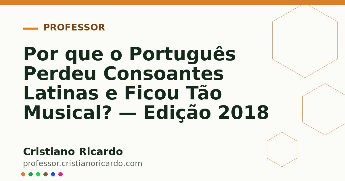 Card OG automático: Por que o Português Perdeu Consoantes Latinas e Ficou Tão Musical? — Edição 2018
