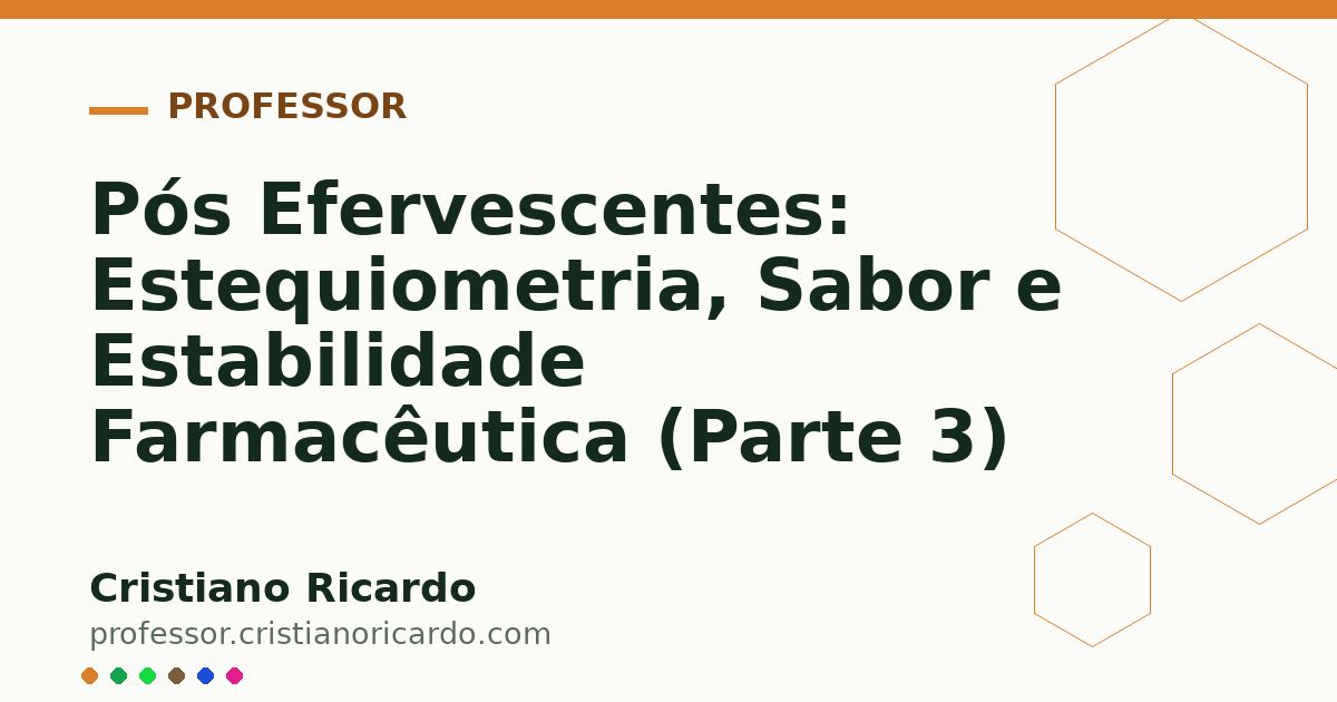Card OG automático: Pós Efervescentes: Estequiometria, Sabor e Estabilidade Farmacêutica (Parte 3)