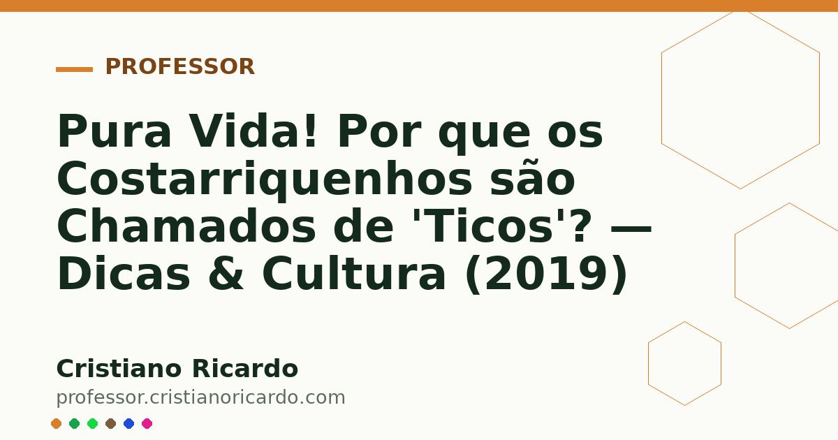 Card OG automático: Pura Vida! Por que os Costarriquenhos são Chamados de 'Ticos'? — Dicas & Cultura (2019)