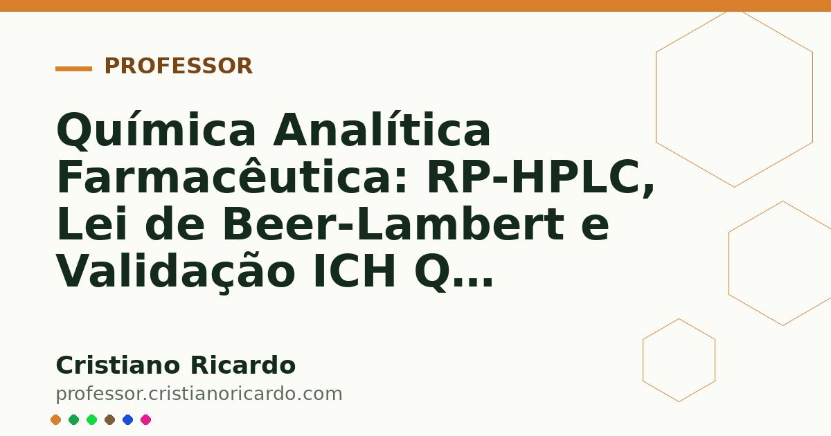 Card OG automático: Química Analítica Farmacêutica: RP-HPLC, Lei de Beer-Lambert e Validação ICH Q2 (Tratado de Química Farmacêutica 2020)