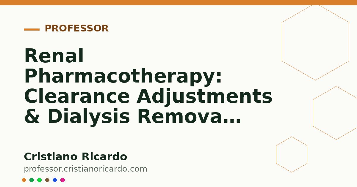 Card OG automático: Renal Pharmacotherapy: Clearance Adjustments & Dialysis Removal Dynamics (Clinical Treatise 2026)