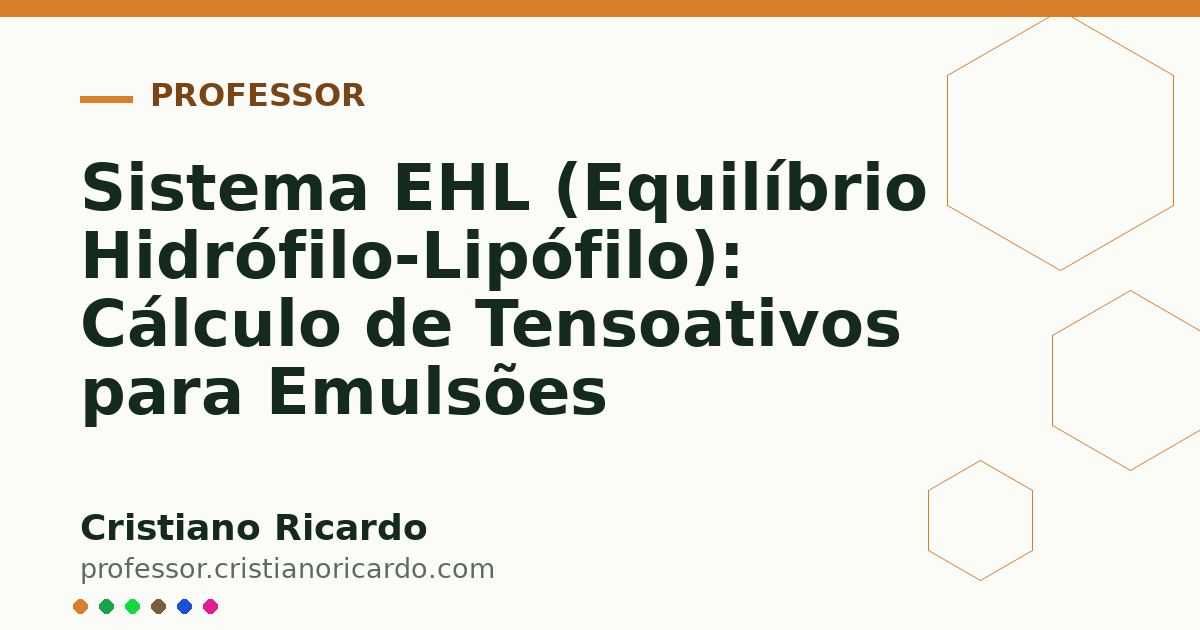 Card OG automático: Sistema EHL (Equilíbrio Hidrófilo-Lipófilo): Cálculo de Tensoativos para Emulsões