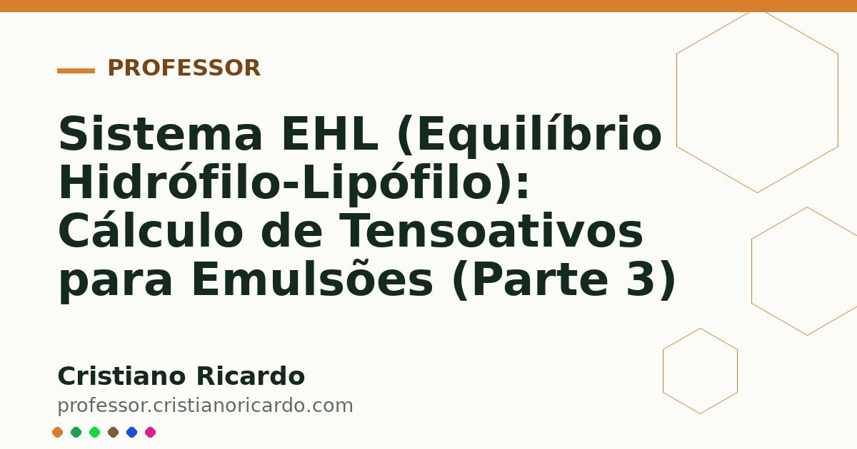Card OG automático: Sistema EHL (Equilíbrio Hidrófilo-Lipófilo): Cálculo de Tensoativos para Emulsões (Parte 3)
