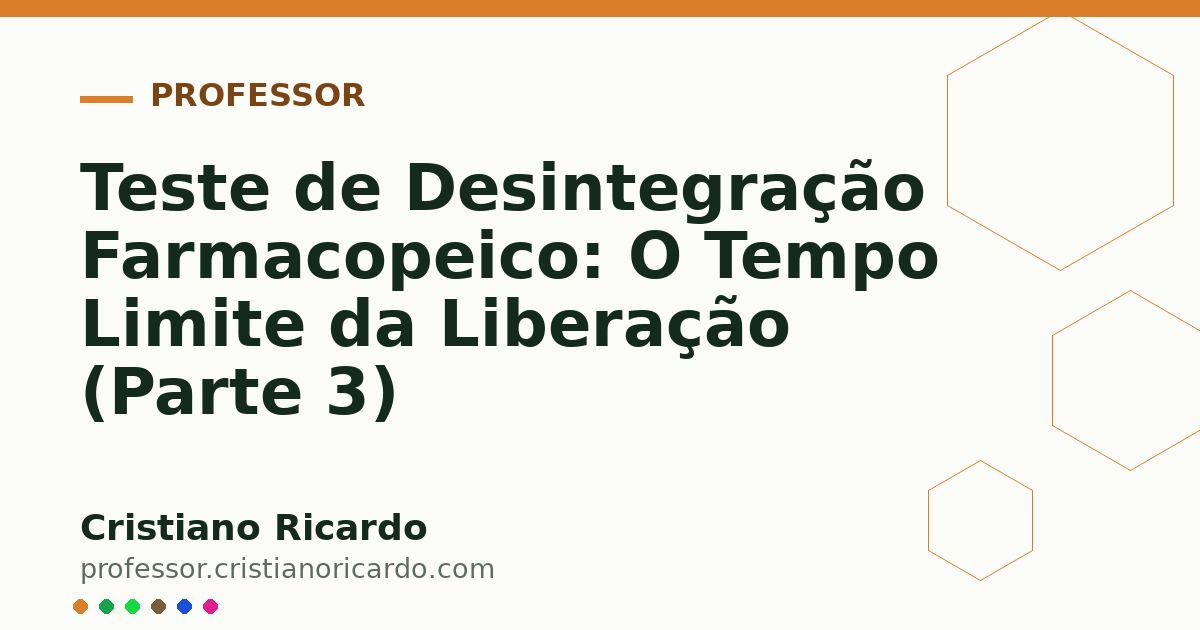 Card OG automático: Teste de Desintegração Farmacopeico: O Tempo Limite da Liberação (Parte 3)