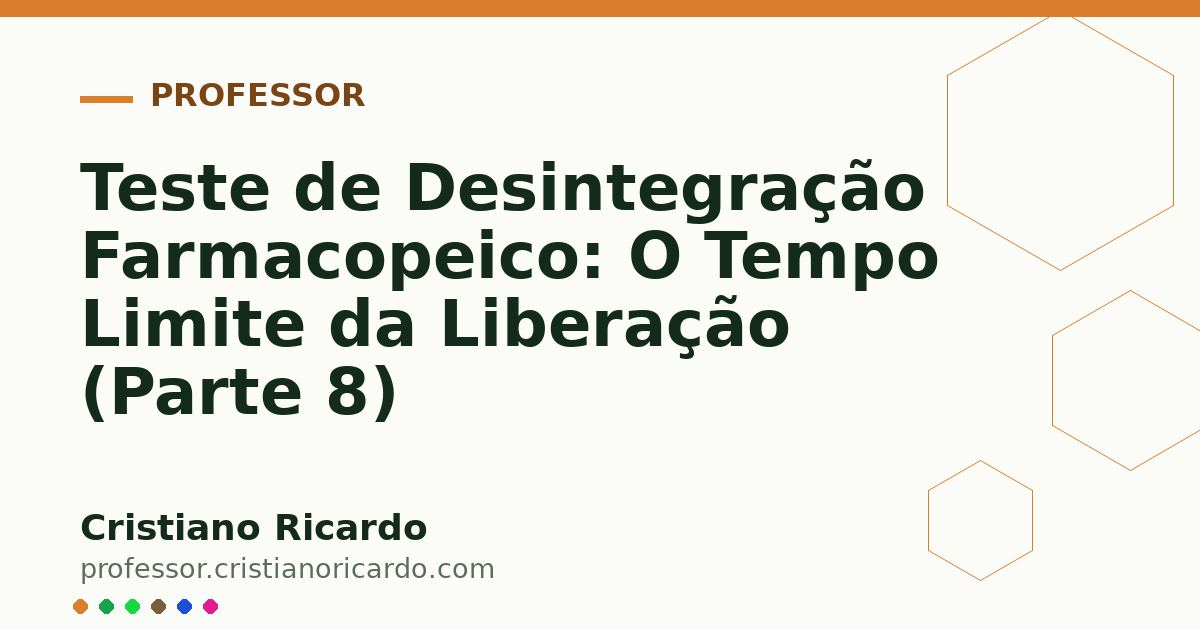 Card OG automático: Teste de Desintegração Farmacopeico: O Tempo Limite da Liberação (Parte 8)