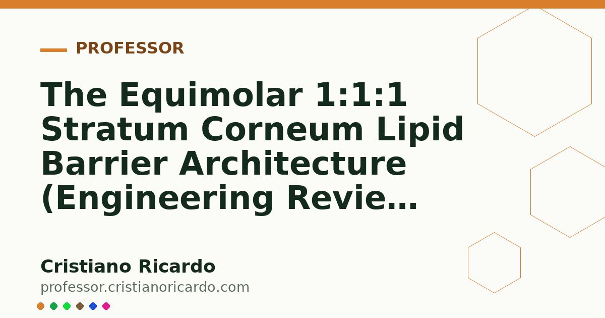 Card OG automático: The Equimolar 1:1:1 Stratum Corneum Lipid Barrier Architecture (Engineering Review 2013)