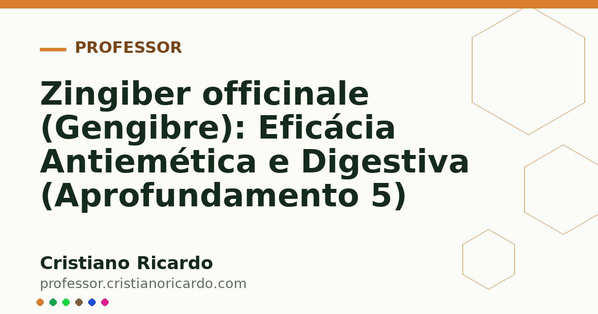 Card OG automático: Zingiber officinale (Gengibre): Eficácia Antiemética e Digestiva (Aprofundamento 5)